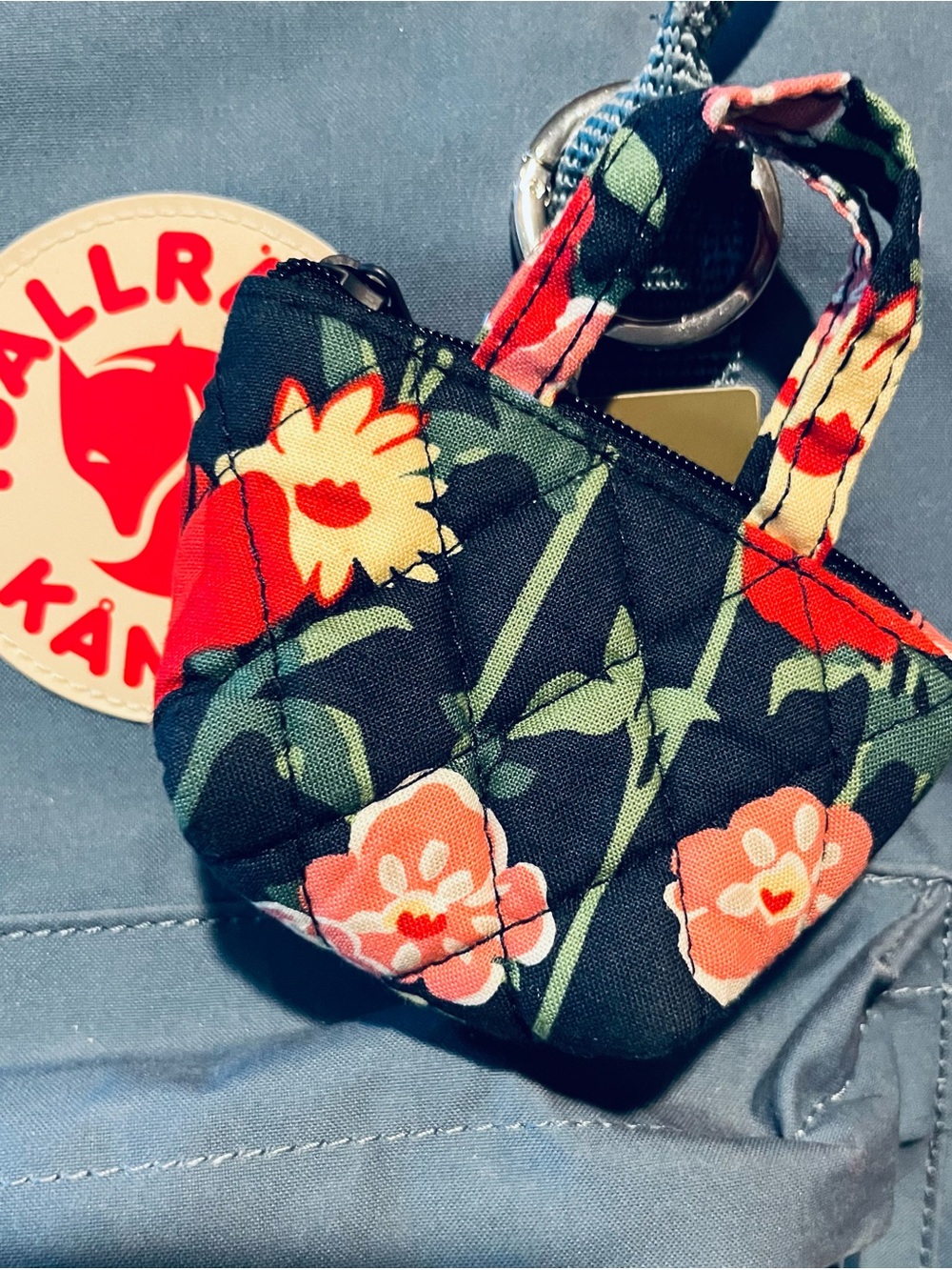 Vera Bradley Tote Bag Charm “Poppy Field”